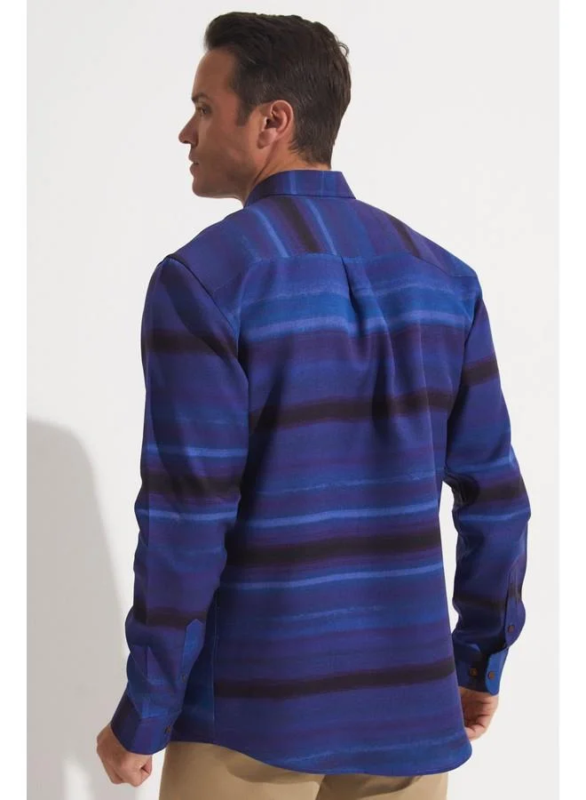 JUNE June Exclusive Men Regular Fit Woven Shirt Navy