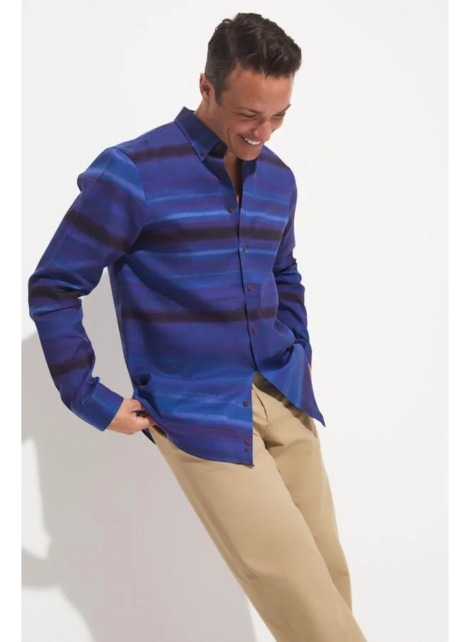 JUNE June Exclusive Men Regular Fit Woven Shirt Navy