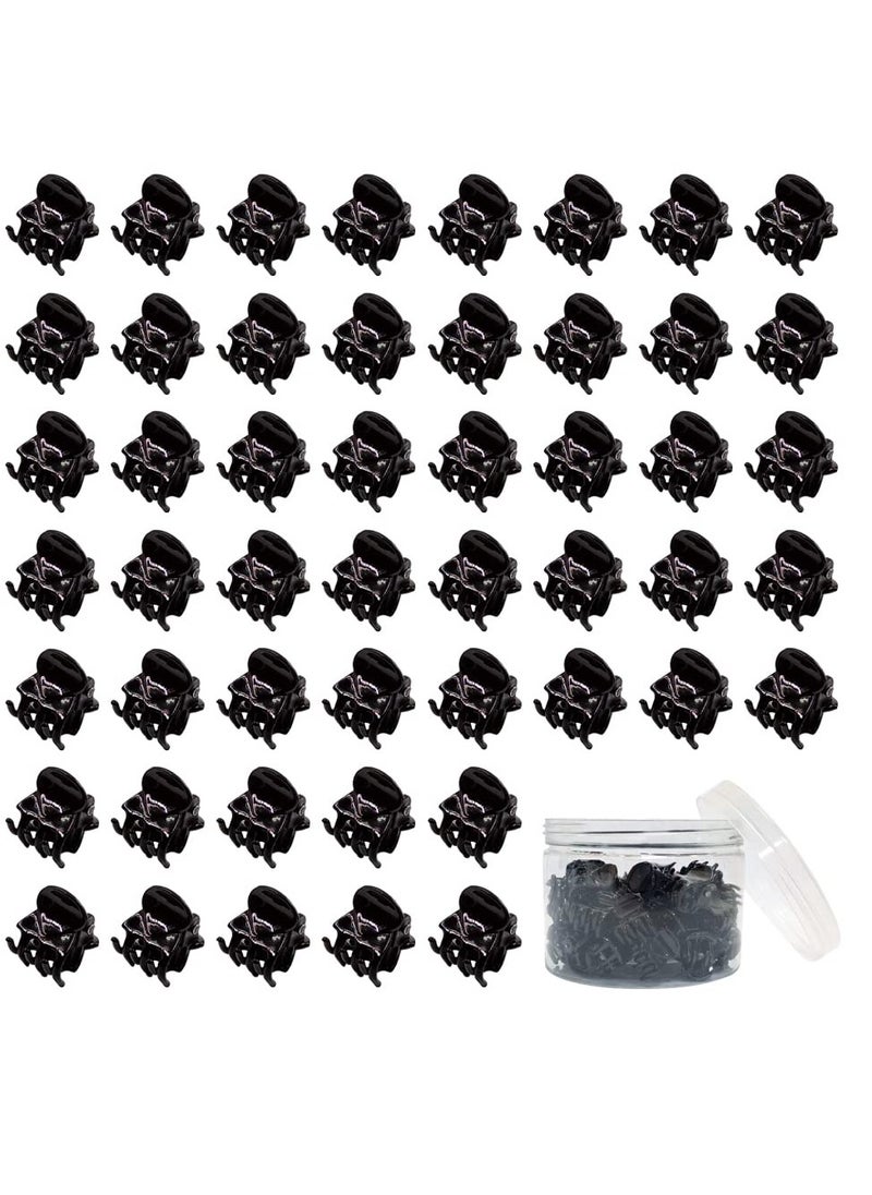 YO 50 PCS Mini Hair Claw Clips， Bangs Strong Grip Multifunction Clamp Clips. (Black)  - Image 1