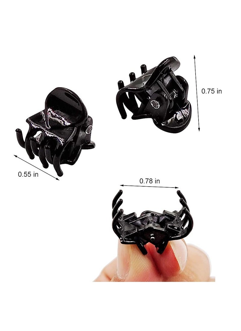 YO 50 PCS Mini Hair Claw Clips， Bangs Strong Grip Multifunction Clamp Clips. (Black)  - Image 3