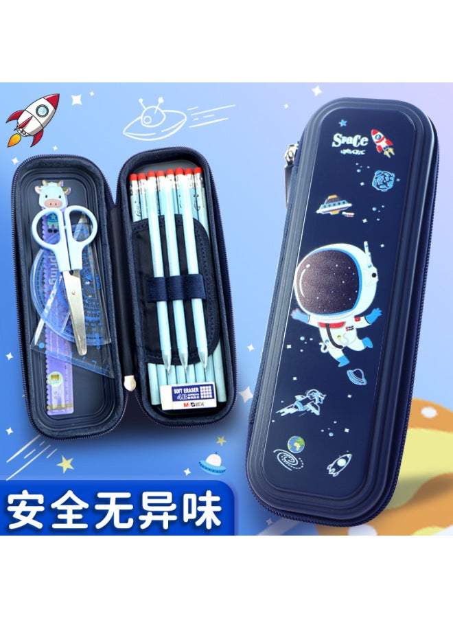 Children's Cartoon Stationery Box Large Capacity Waterproof Pencil Bag Multifunctional Primary School Students Double Layer Plastic Pencil Case - Image 3