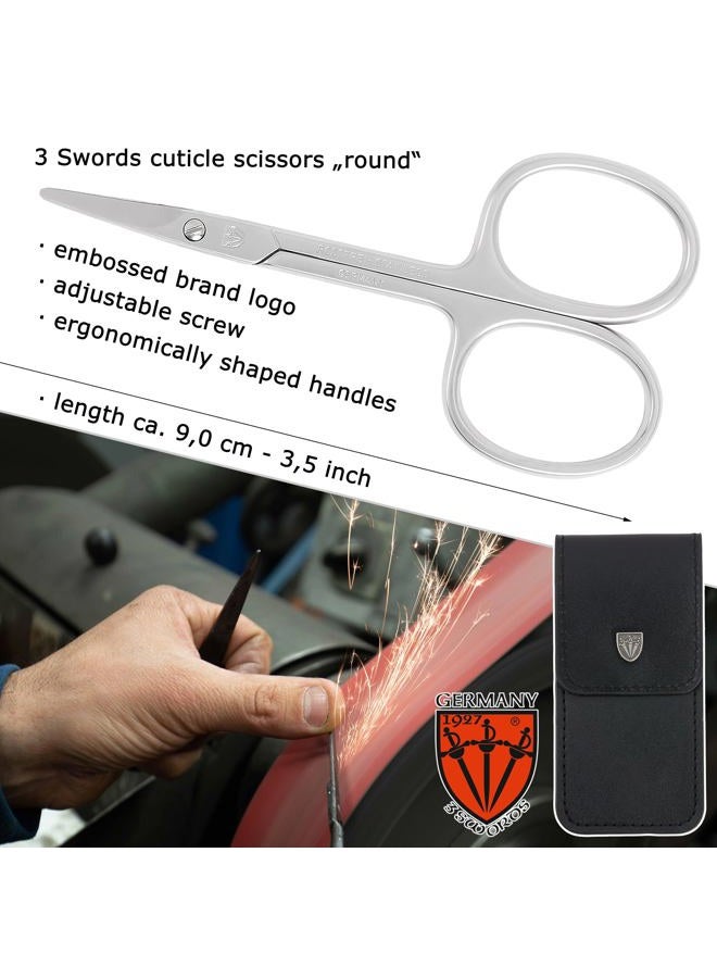3 Swords Germany brand quality STAINLESS STEEL CURVED CUTICLE SCISSORS (1 PIECE) with round tips for DIABETICS - manicure pedicure - nail care by 3 Swords - Made in Germany - Image 4