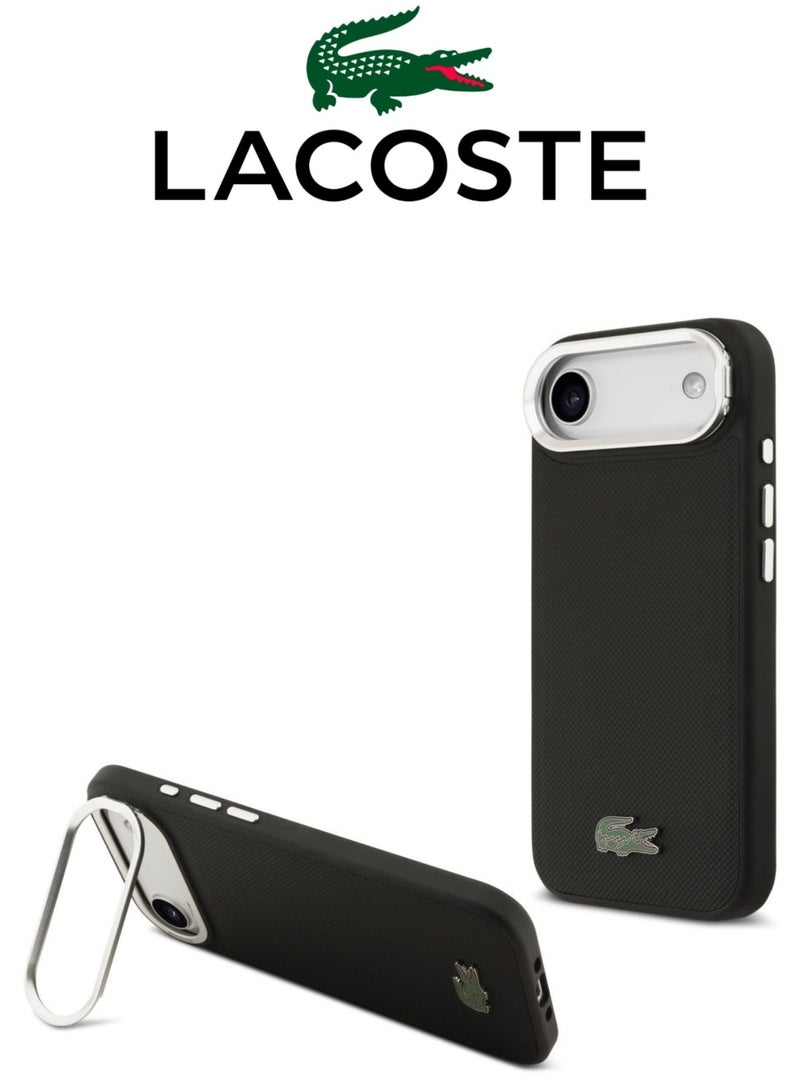 CG MOBILE iPhone 17 Air case from Leather. iPhone 17 Air cover with a stand around the camera. iPhone 17 Air case supports wireless charging. phone case with robust drop protection. iPhone 17 Air cases with a French design and certified in partnership with Lacoste and CG Mobile. - Image 1