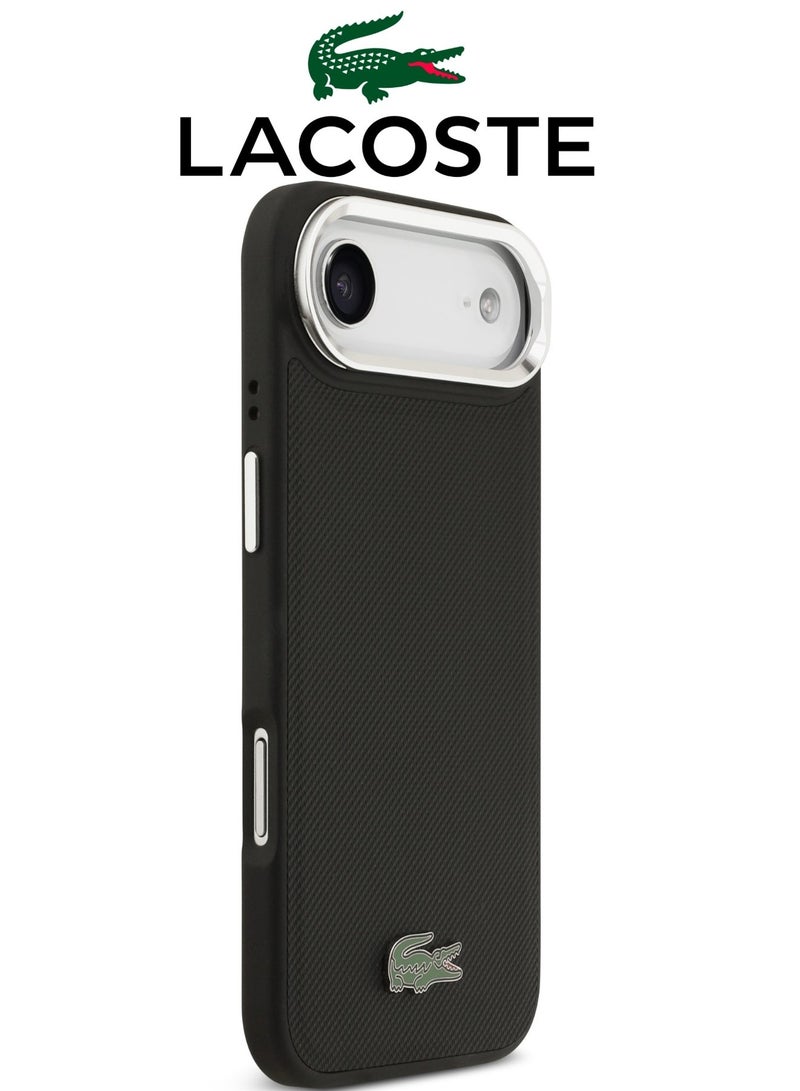 CG MOBILE iPhone 17 Air case from Leather. iPhone 17 Air cover with a stand around the camera. iPhone 17 Air case supports wireless charging. phone case with robust drop protection. iPhone 17 Air cases with a French design and certified in partnership with Lacoste and CG Mobile. - Image 2