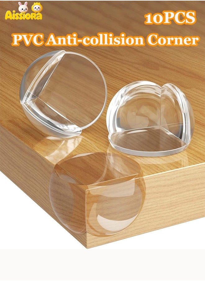 Aissiora 10PCS PVC transparent anti-collision corner Airbag protective cover Children's anti-collision corner protector Table corner protective cover  - Image 1