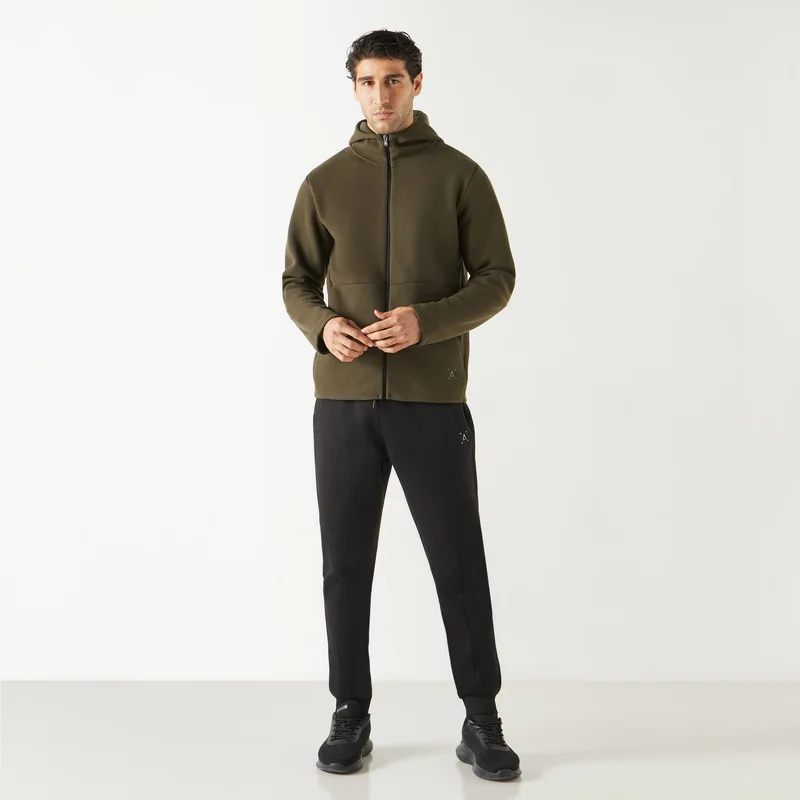 ADOT by Splash Solid Zip Through Hooded Jacket with Pockets