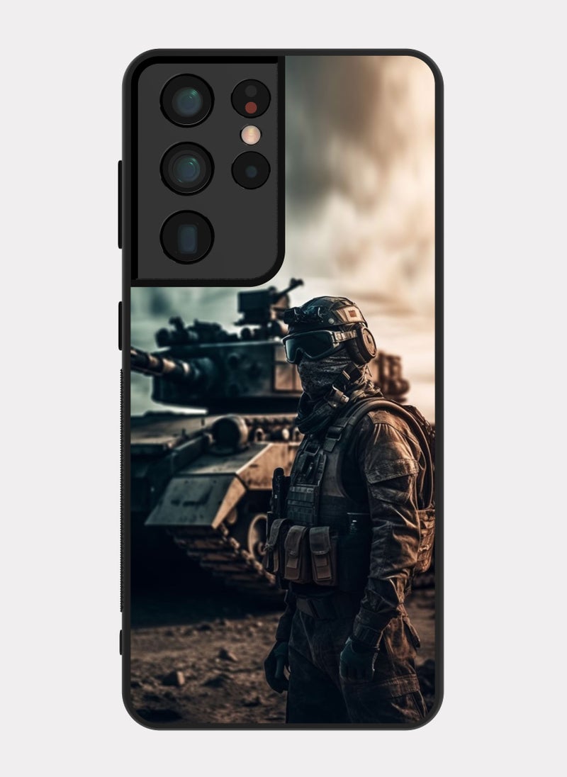 PXLAAT Samsung Galaxy S21 Ultra case cover Soldier - Image 1