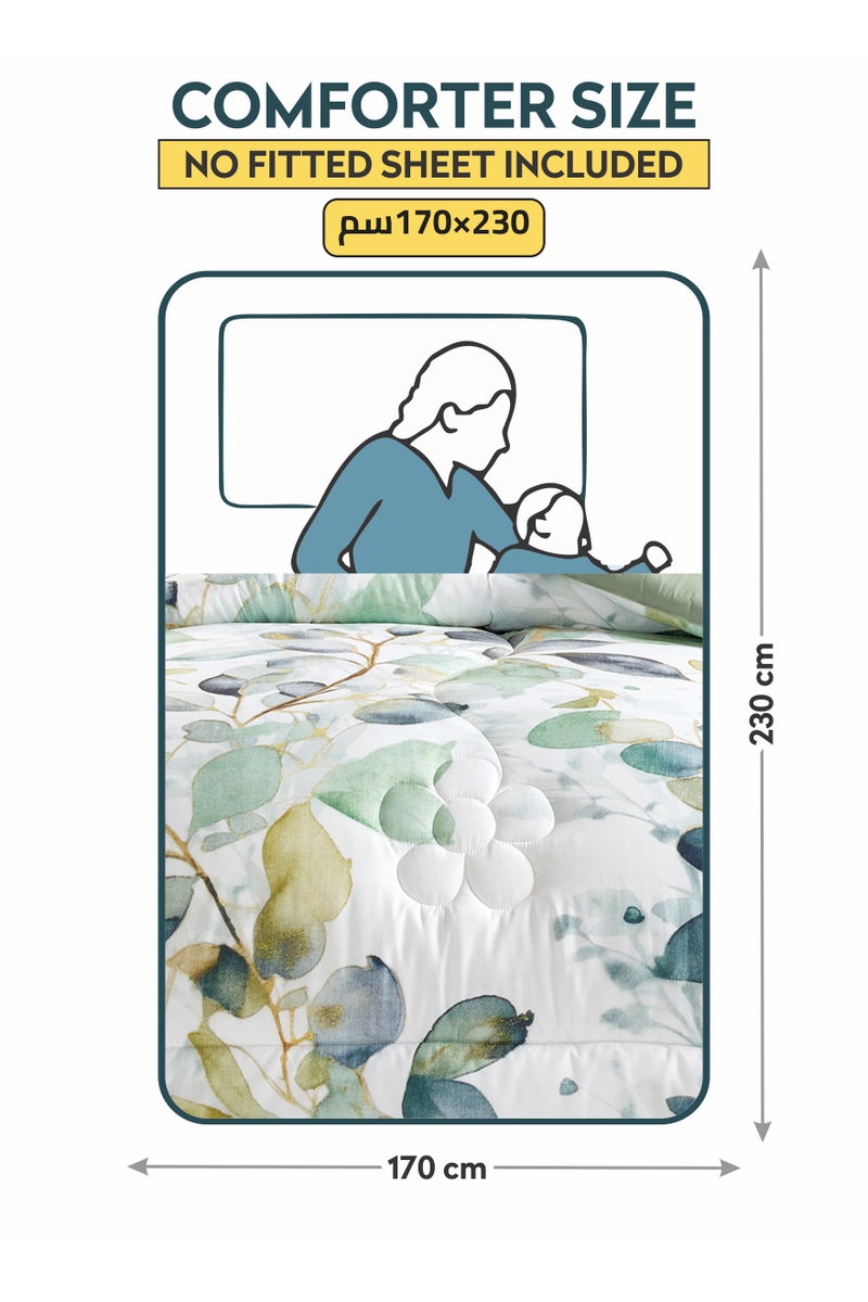 Donetella Bedding Comforter Set, twin Size 170x230 cm - 2-Pcs Digital Print Quilted Bed Set, Microfiber Fabric - 1 Comforter, 1 Pillow Shams. - Image 3