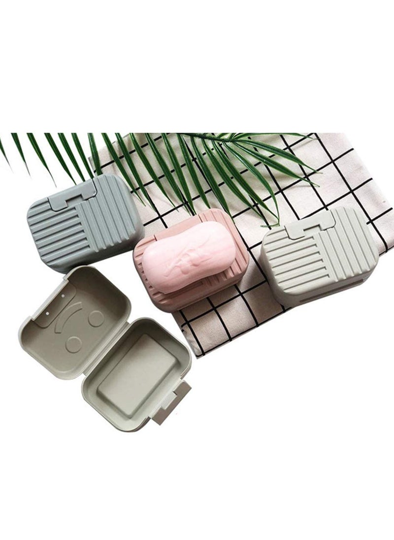 SYOSI - Travel Soap Box, 2 Pack Soap Dish With Lid Plastic Soap Case Box Waterproof And Leakproof Soap Container With Toothbrush Box For Home,Travel,Camping,Gym Pink,Blue - Image 1