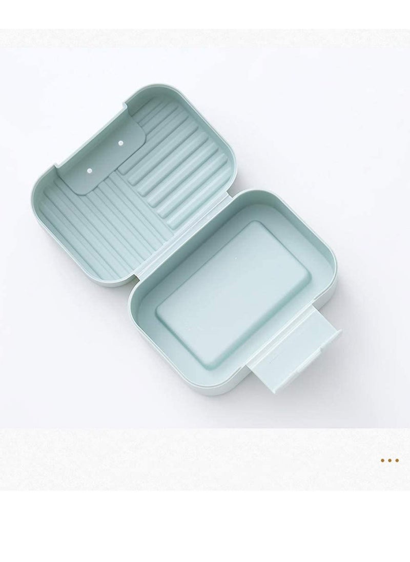 SYOSI - Travel Soap Box, 2 Pack Soap Dish With Lid Plastic Soap Case Box Waterproof And Leakproof Soap Container With Toothbrush Box For Home,Travel,Camping,Gym Pink,Blue - Image 1
