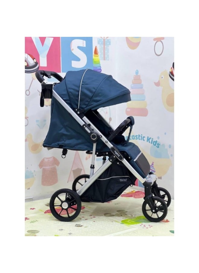 Kidilo kidilo Single Baby With Flip Arm -Z8 ( Stroller weight 10.9 KG ) BLUE  - Image 2