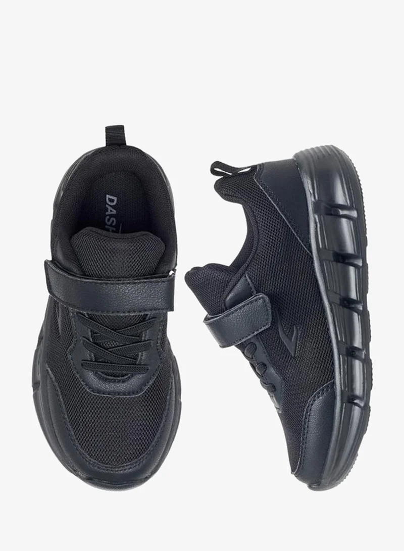 Dash BLACK Boys Hook & Loop School Sports Shoes for Men | Best Price UAE
