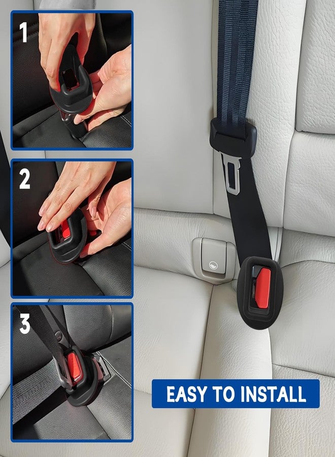 vvag 2PCS Seat Belt Buckle Holder,Silicone Car Rear Seatbelt Buckle Booster for Easy Access,Safetybelt Fixer,Auto SafetyBelt Buckle Guard Cover Makes Receptacle Stand Upright and Stable for Kids (Black) - Image 4
