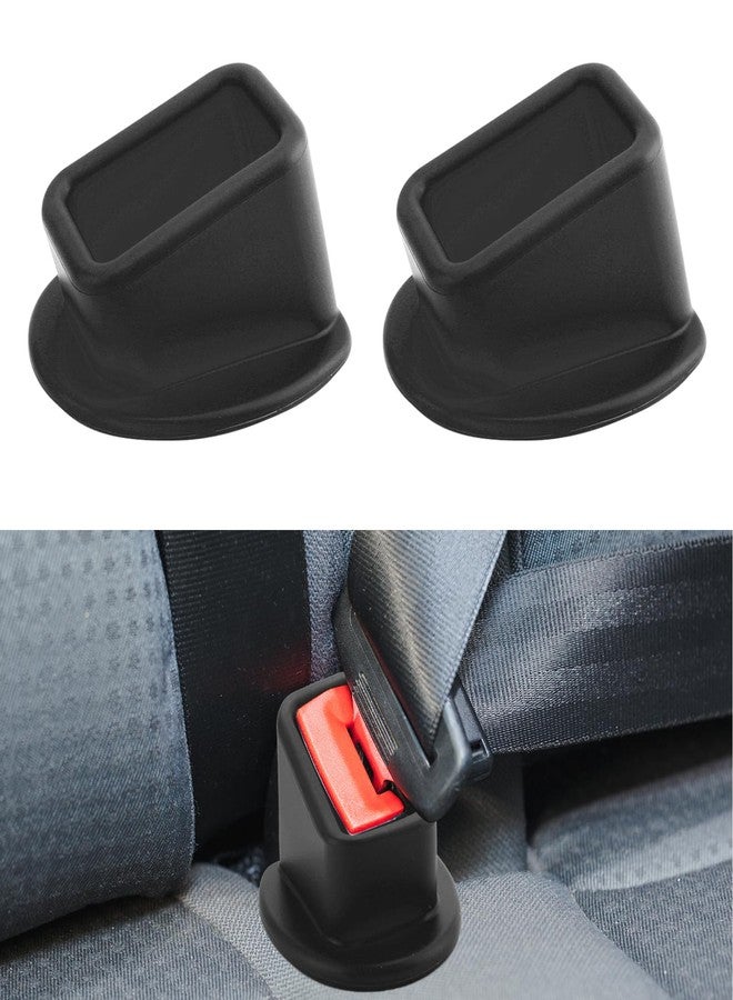 vvag 2PCS Seat Belt Buckle Holder,Silicone Car Rear Seatbelt Buckle Booster for Easy Access,Safetybelt Fixer,Auto SafetyBelt Buckle Guard Cover Makes Receptacle Stand Upright and Stable for Kids (Black) - Image 1