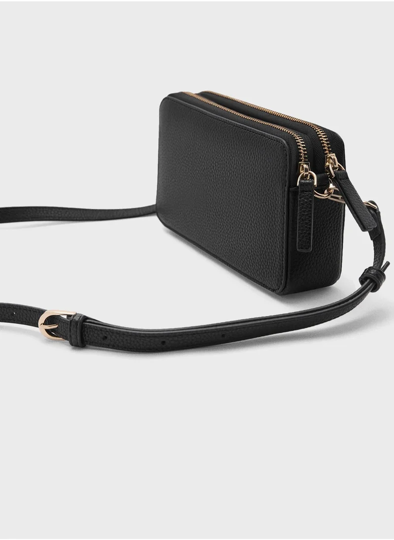 مانجو Shoulder Bag With Double Zip