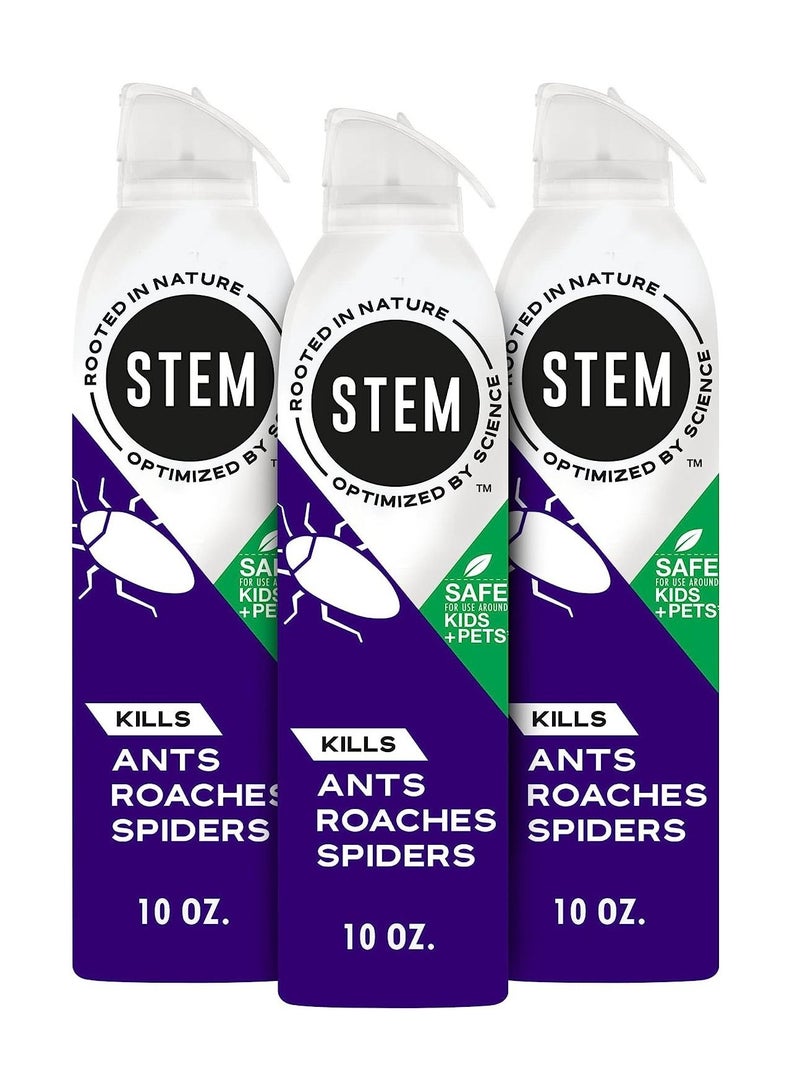 STEM Kills Ants Roaches And Spiders Plant-Based Active Ingredient Bug Spray, Botanical Insecticide For Indoor And Outdoor Use 10 fl oz (Pack Of 3)  - Image 1
