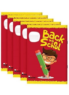 Mintra Pack of 3 notebooks, Mintra stapled notebook, english ruling 100 sheets(multicolor, multi shapes) 3 pieces  - Image 1
