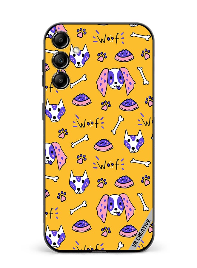 VR CREATIVE Protective Case Cover For Samsung Galaxy A55 Dogs Funny Doodle Seamless Pattern Design Multicolour - Image 1