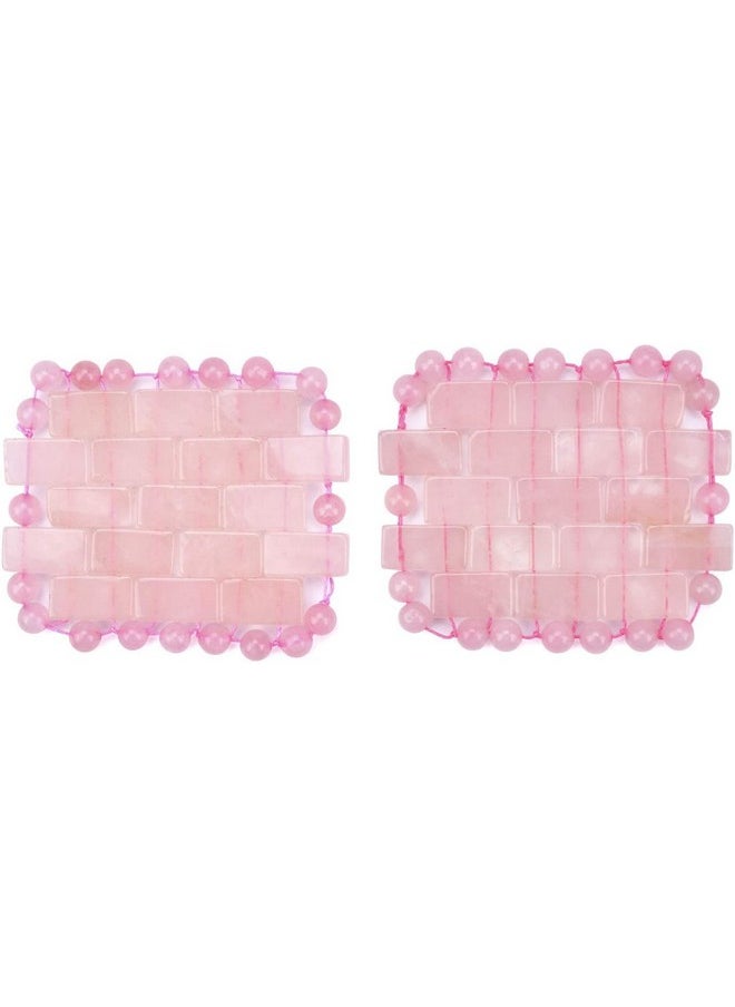 ideayard - Rose Quartz Eye Mask Mini Eye Mask Natural Quartz Mask For Eliminate Wrinkles Puffiness (Rose Quartz2) - Image 1