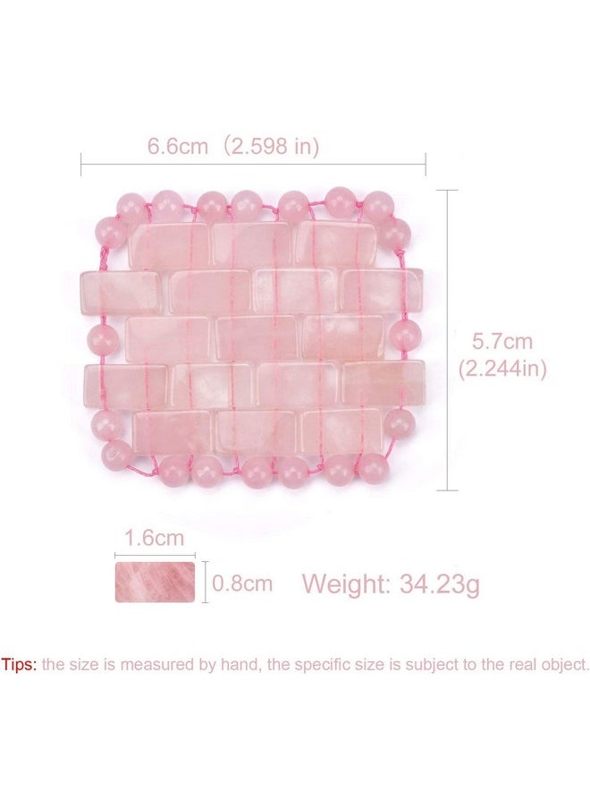 ideayard - Rose Quartz Eye Mask Mini Eye Mask Natural Quartz Mask For Eliminate Wrinkles Puffiness (Rose Quartz2) - Image 1