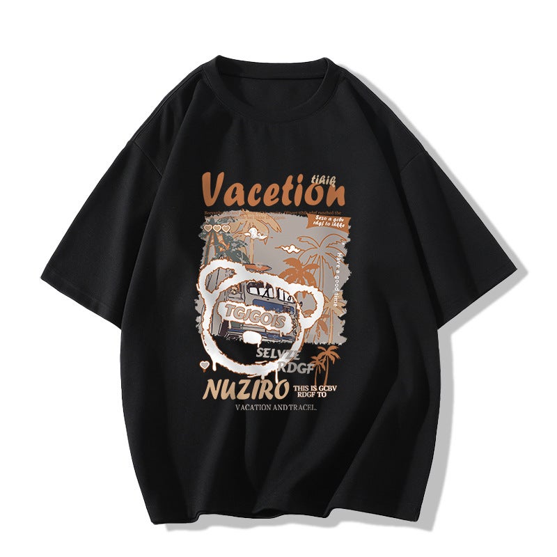Design Sense Niche Short-Sleeved T-Shirt Dopamine Girls Wear Couples Clothes Summer Half-Sleeved Top - Image 4