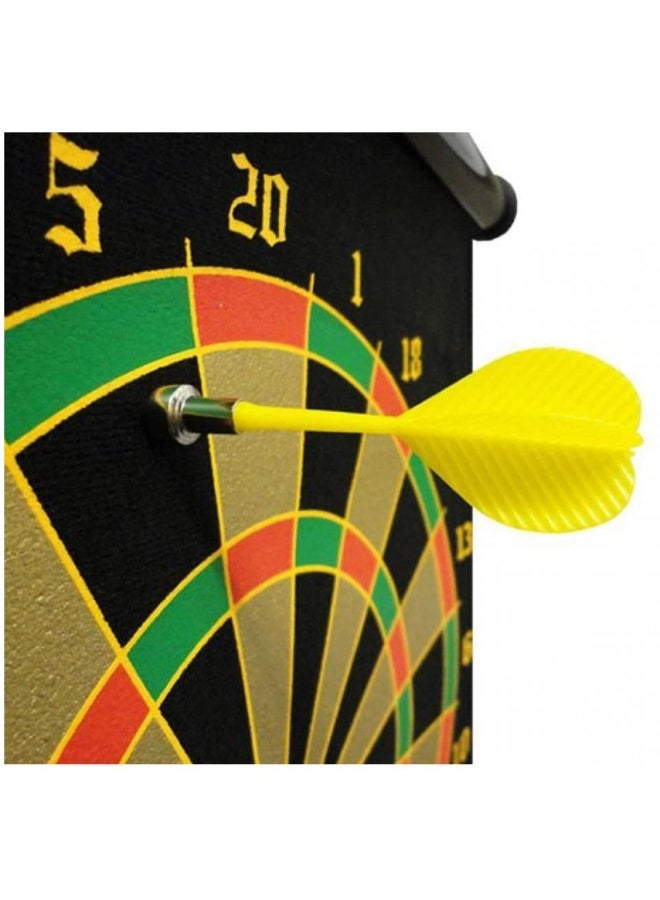 15" Double-Sided Magnetic Dart Board Set for Kids – Foldable Safe Dart Game with 4 Darts, Indoor Outdoor Family Toy, Boys & Girls Gift