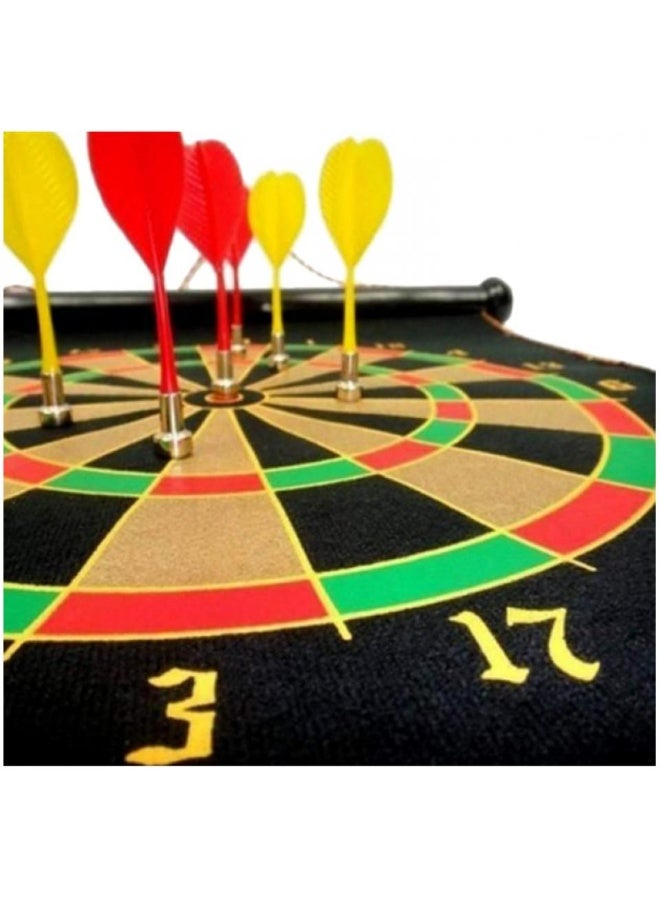 15" Double-Sided Magnetic Dart Board Set for Kids – Foldable Safe Dart Game with 4 Darts, Indoor Outdoor Family Toy, Boys & Girls Gift