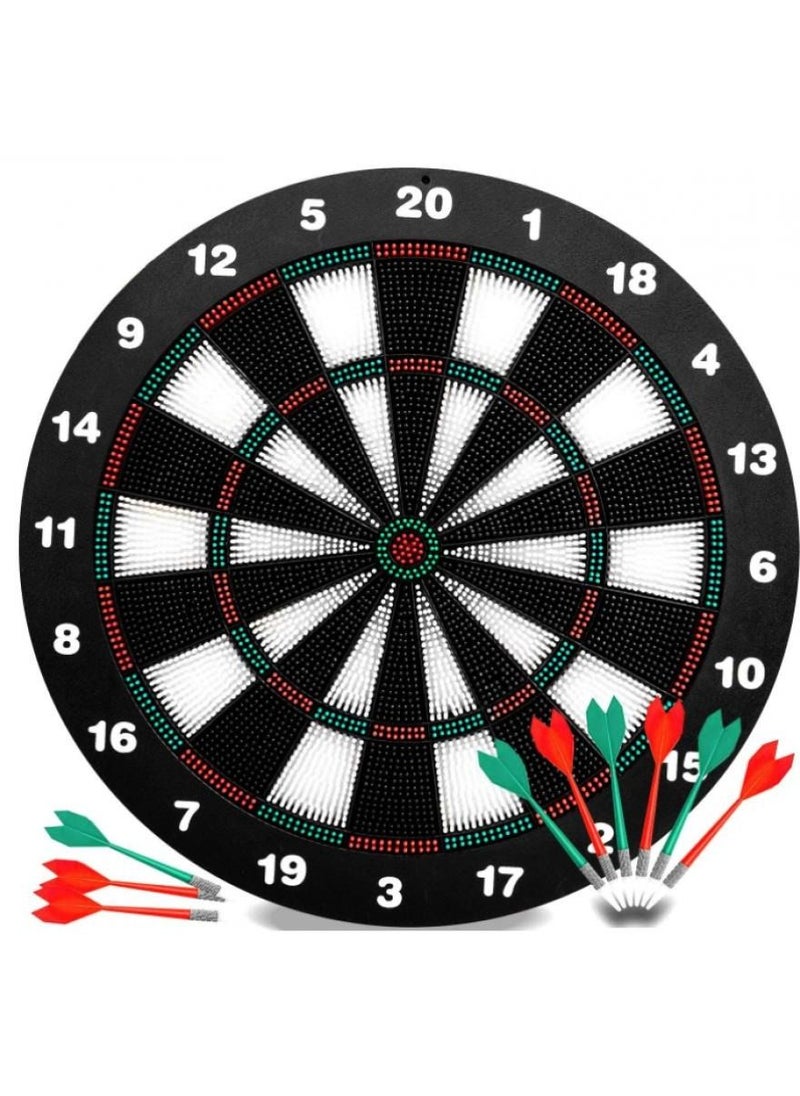 AIWANTO - Dart Board Set Rubber Dart Board Dartboard Game Dartboard Game Family Game Set Soft Tip Darts - Image 1