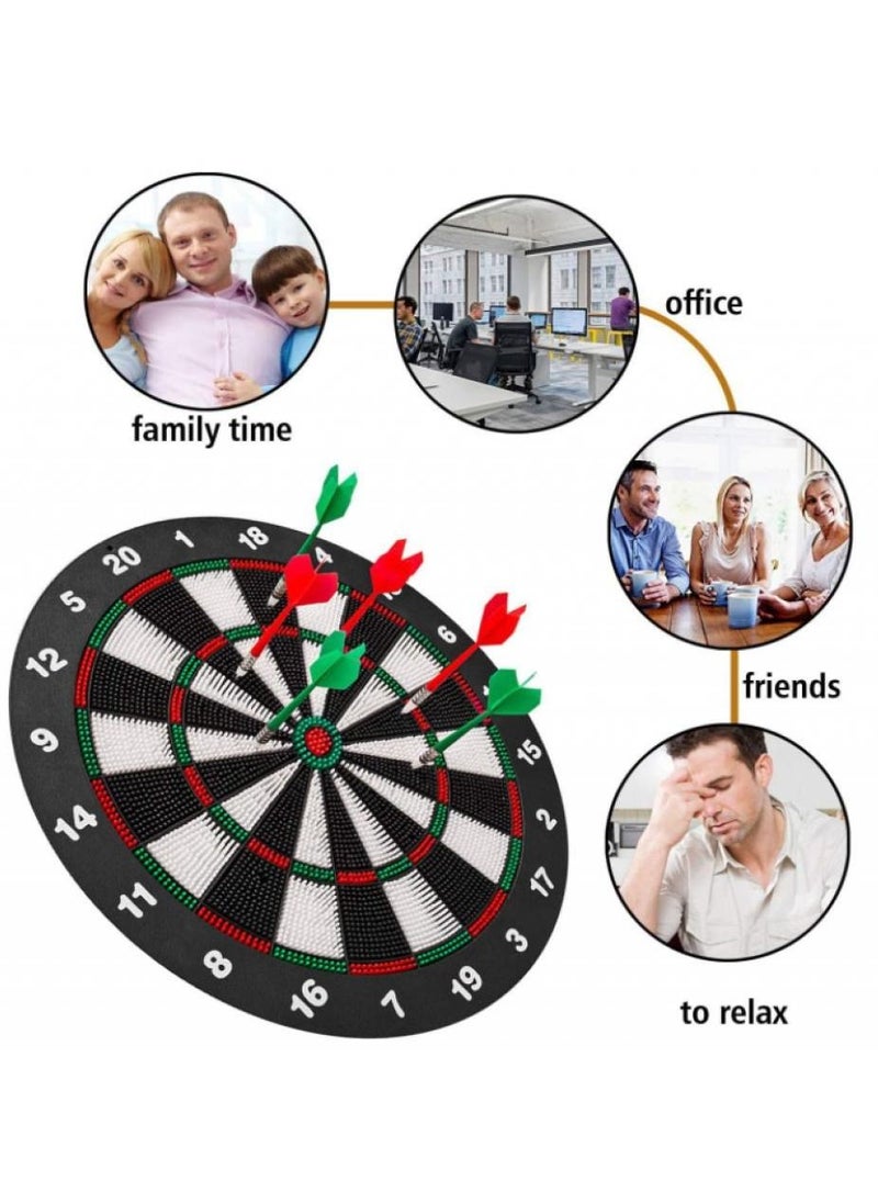 AIWANTO - Dart Board Set Rubber Dart Board Dartboard Game Dartboard Game Family Game Set Soft Tip Darts - Image 1