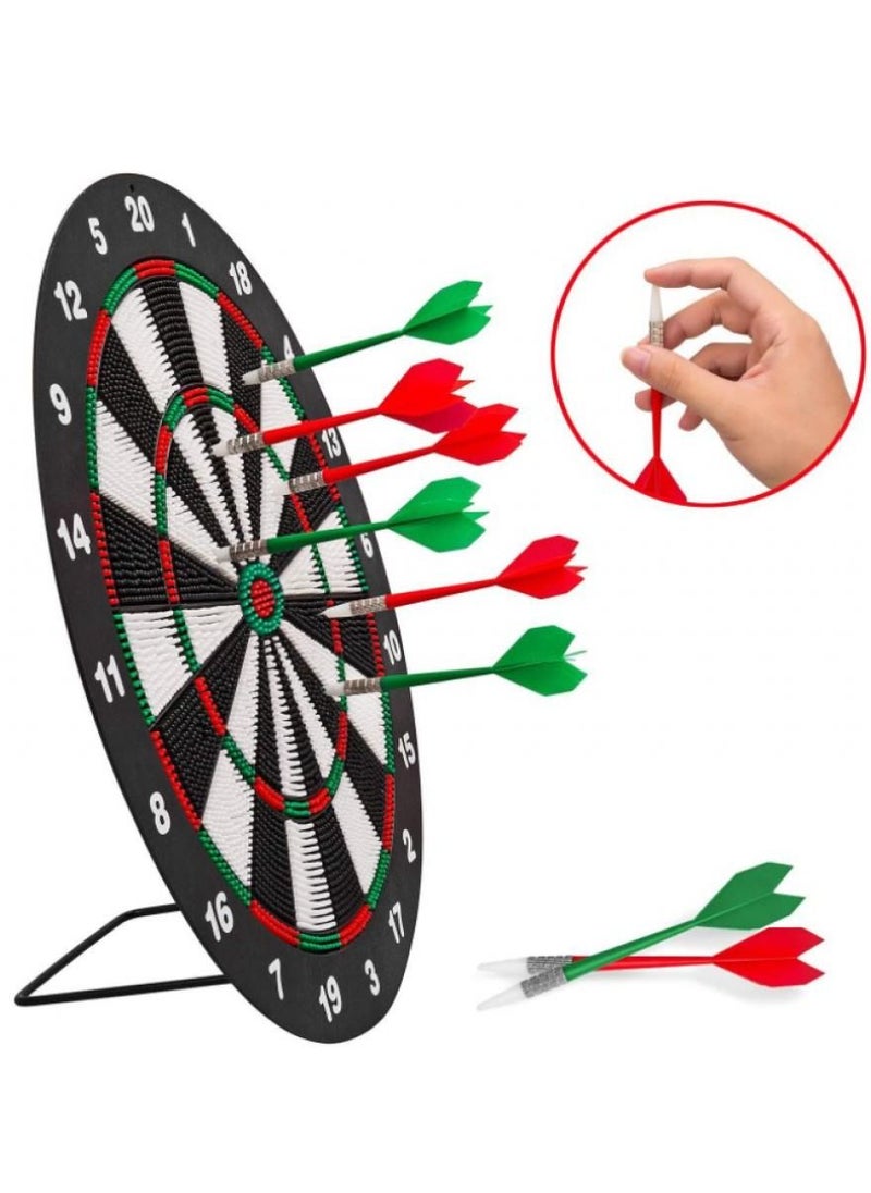 AIWANTO - Dart Board Set Rubber Dart Board Dartboard Game Dartboard Game Family Game Set Soft Tip Darts - Image 1