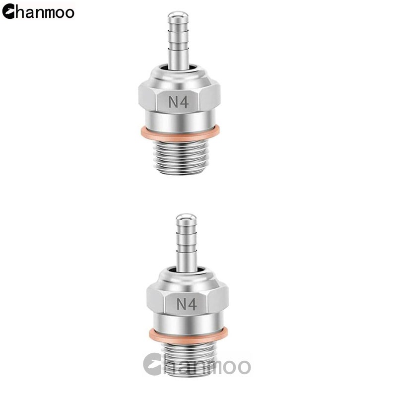 Generic Chanmoo 2PCS 70117H Hot Engine Glow Plugs No.3 N3 N4#3#4 Spark Nitro Engine Parts Replace OS for Traxxas Losi HPI Redcat HSP Himoto RC Car Truck Buggy (N4)  - Image 2