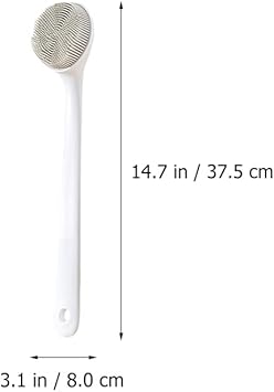 minkissy Silicone Back Scrubber for Exfoliating Soft Exfoliating Brush with Long Handle Bath Back Scrubbers for Use in Shower - Image 2
