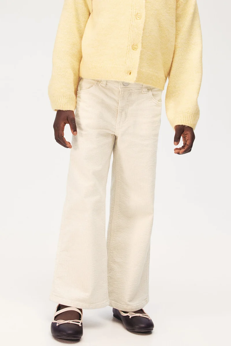 H&M Wide Corduroy Trousers