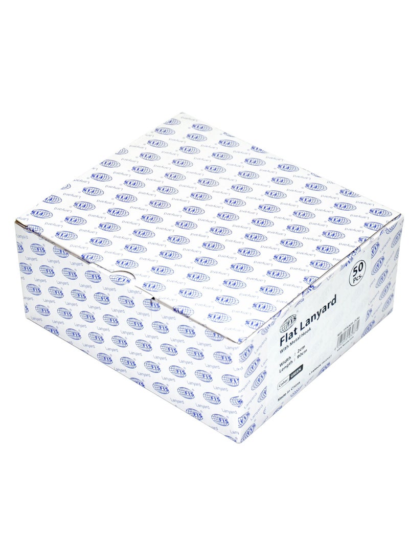 FIS Pack of 50 Pieces Flat Lanyard Badge Holder With Hook Green - Image 3