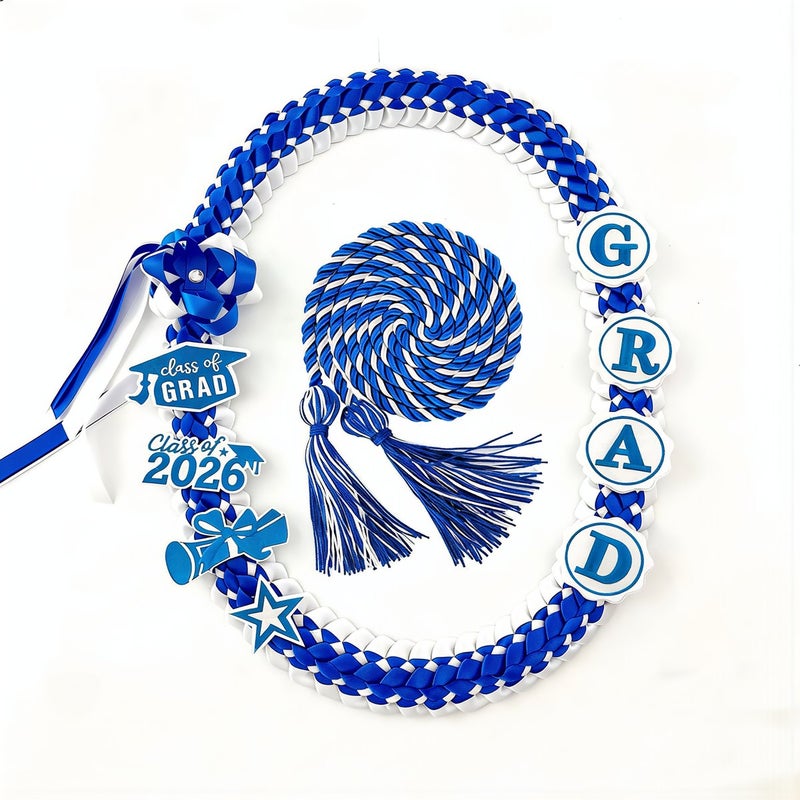 Graduation Braided Lei 2026 For Ceremony Photo Prom Party Grad Event Favors - Image 1