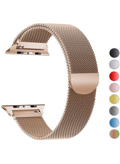 VINSOC Milanese Stainless Steel Watch Band Compatible with iWatch Series (38mm, Rose Gold)  - Image 1