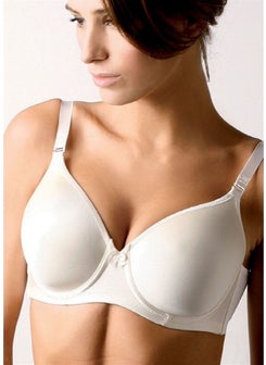 Magic Form 5738 Flat Fabric Thin Sponge Plus Size Contouring Bra - White  - Image 3