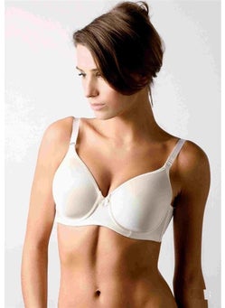 Magic Form 5738 Flat Fabric Thin Sponge Plus Size Contouring Bra - White  - Image 1