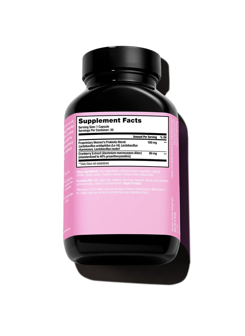 HUM - Private Party - cranberry PACs + probiotics 3 strans, 10 bn organisms Supports Urinary Track Health | 30 Dietary Supplements - Image 1