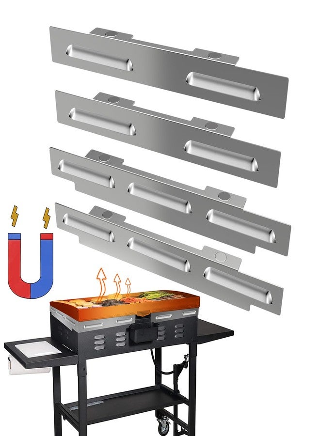 EDIBIN Wind Guards For Blackstone 28 Inch Griddle,Magnetic Stainless Steel Wind Guard For Blackstone 28" Griddle,Compatible with Blackstone 28 Inch Griddle Hood,Rear Grease Cup and Side Shelf - Image 1
