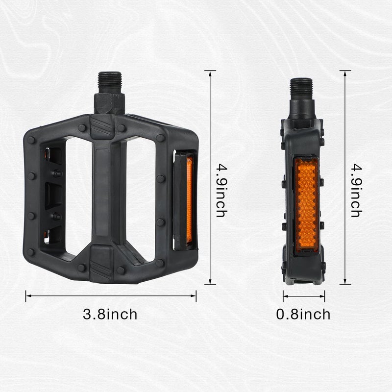 FBGAGH Bike Pedals 9/16"" Lightweight Non-Slip Bicycle Platform Pedals Fits Most Adult Bikes Shock-Absorbing E-Bike Pedal Non-Slip & Durable Lightweight For Most Adult Bikes & Mtb - Image 4