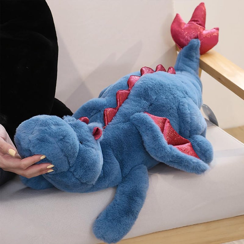 Leahaoe Weighted Dragon Stuffed Animal 10Lbs 43.3" Soft and Sturdy Weighted Stuffed Animals for Adults and Kids, Large Blue Stuffed Animal - Image 3
