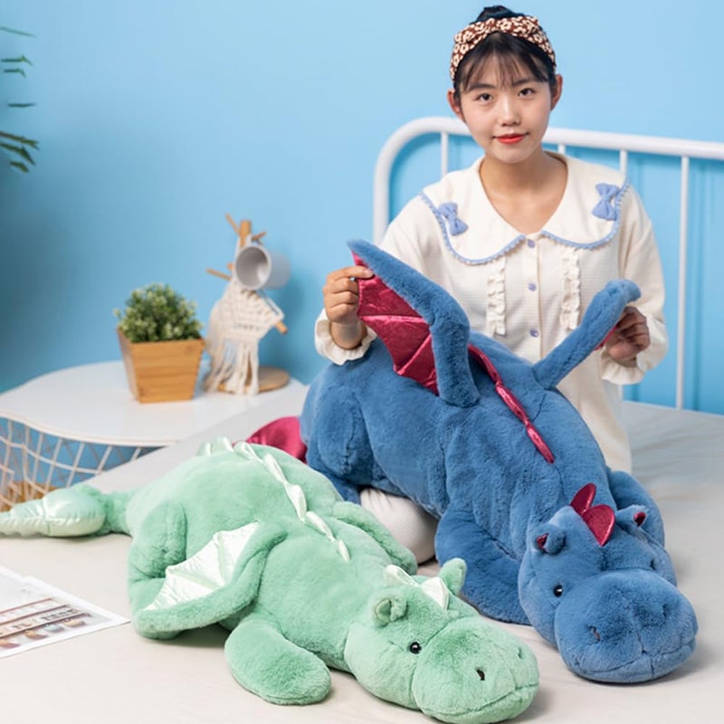 Leahaoe Weighted Dragon Stuffed Animal 10Lbs 43.3" Soft and Sturdy Weighted Stuffed Animals for Adults and Kids, Large Blue Stuffed Animal - Image 5