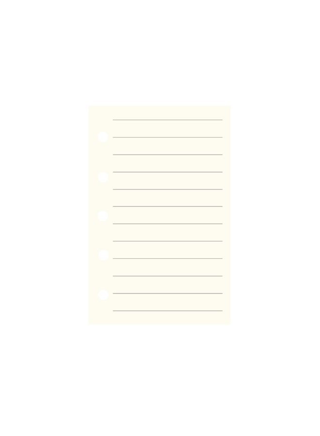 Zelten 3 Pack A8 120 Sheets/240 Pages Lined Loose Leaf Punched Paper Refills Paper for 5 Hole Binder Personal Organizer Diary Notebook Refillable Planner - Image 2