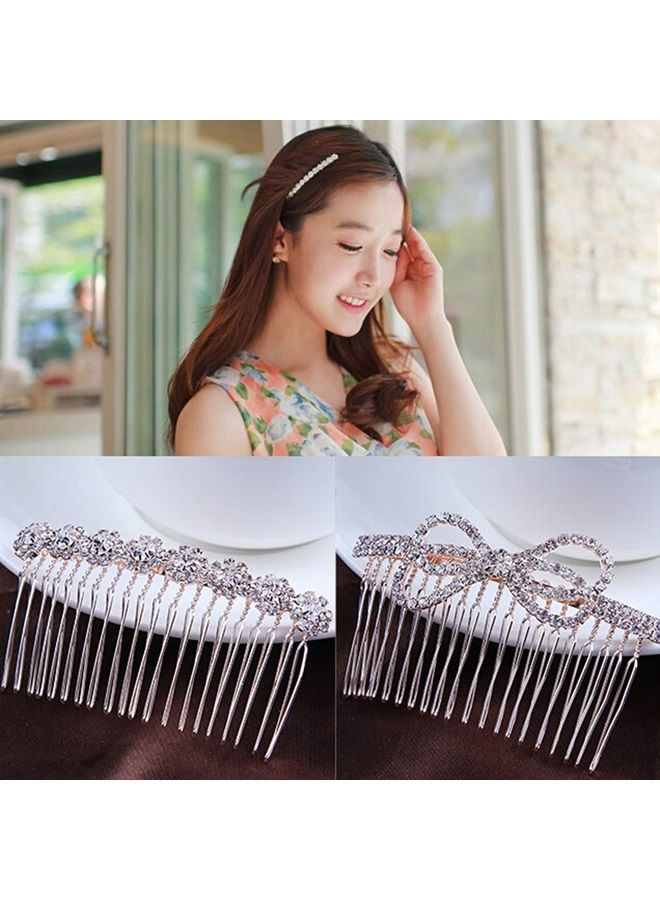 Honbay 6PCS Silver Fancy DIY Hair Clips Metal Wire Hair Combs Bridal Wedding Veil Combs (20 teeth) - Image 5