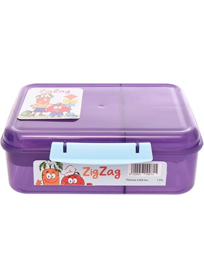 ZigZag Purple Food Container – 1.65 Liters - Image 3