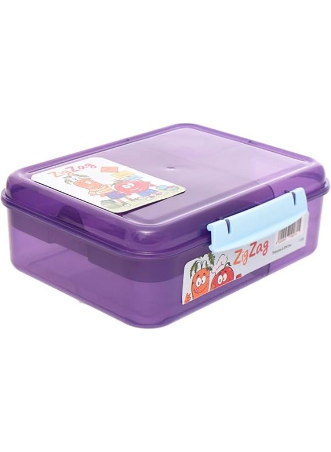 ZigZag Purple Food Container – 1.65 Liters - Image 1