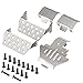 Share Goo 5PCS ShareGoo Stainless Steel RC Skid PlateRC Chassis Armor Protector Plate Protection Compatible with Traxxas TRX4 820564 110 RC Crawler Car - Image 2