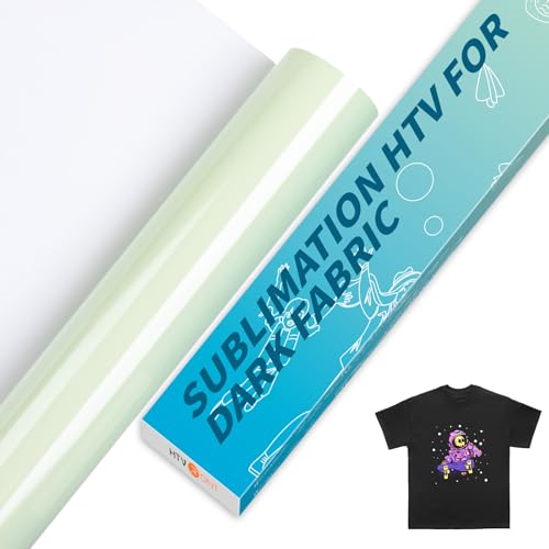 HTVRONT Sublimation HTV for Dark/Light Fabric - Glossy Sublimation Vinyl 12" X 10FT for T-Shirts - Work Together with Sublimation PaperSublimation InkHeat Press - Image 1