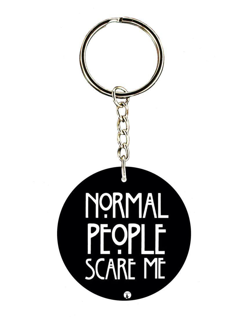 English Phrases Double Side Printed Keychain